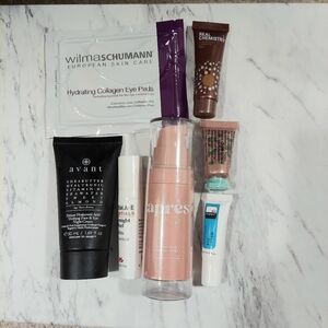 Skincare travel bundle. Avant, Apres, Derma E, Air Repair, Wilma Schumann ++